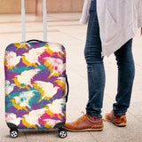 Colorful Crow Illustration Pattern Luggage Covers