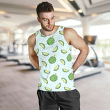 Durian pattern blue background Men Tank Top