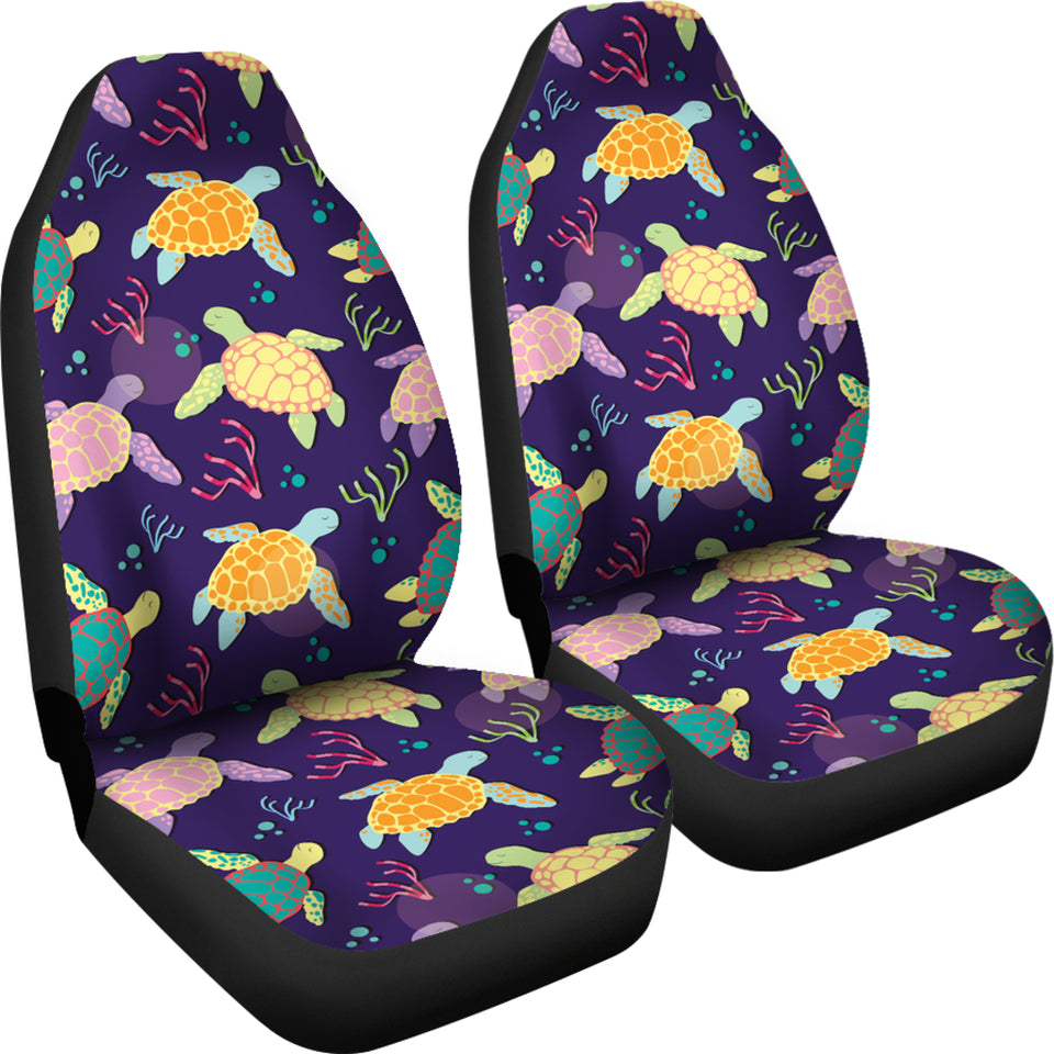 Colorful Sea Turtle Pattern  Universal Fit Car Seat Covers