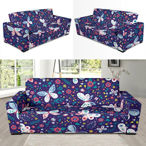 Colorful Butterfly Flower Pattern.Eps Sofa Slipcover
