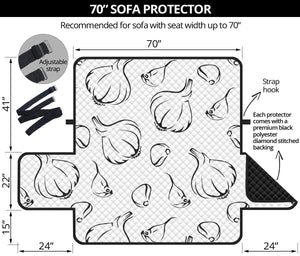 Garlic pattern black white Sofa Cover Protector