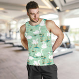 White swan lake pattern Men Tank Top