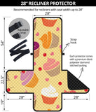 cake cupcake heart cherry pattern Recliner Cover Protector