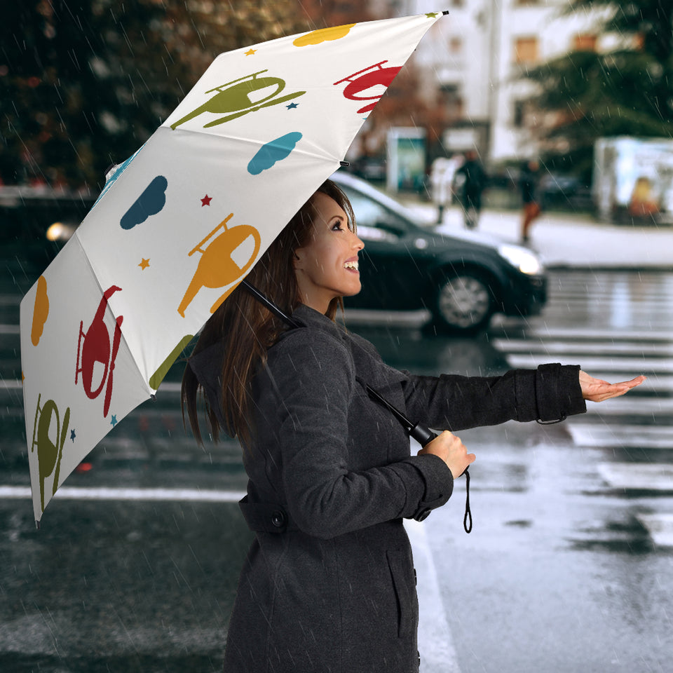 Colorful Helicopter Pattern Umbrella
