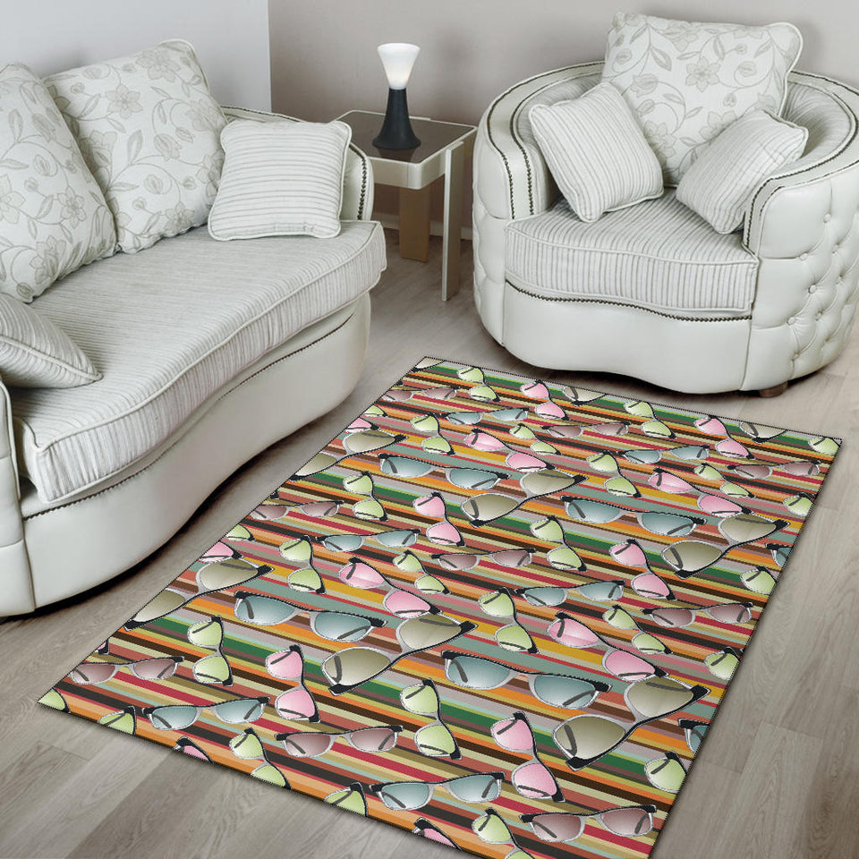 Sun Glasses Pattern Print Design 02 Area Rug