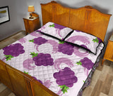 Cute Grape pattern Quilt Bed Set