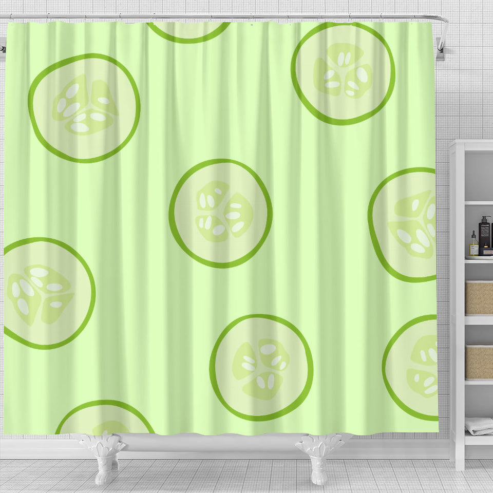 Cucumber Pattern Shower Curtain Fulfilled In US