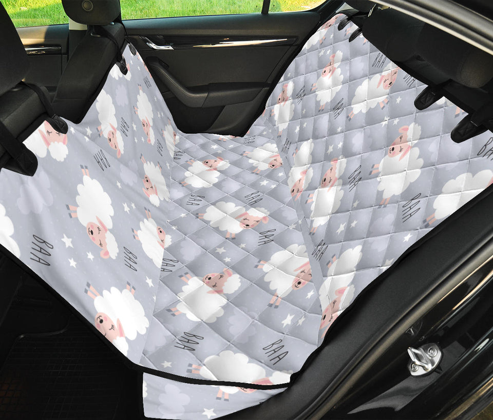 Sweet Dreams Sheep Pattern Dog Car Seat Covers