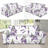 Lavender Flower Design Pattern Sofa Slipcover