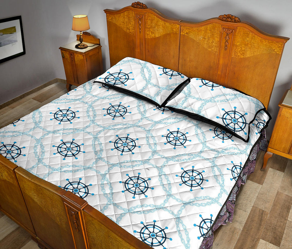 nautical steering wheel chain Quilt Bed Set
