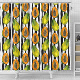 Papaya Design Pattern Shower Curtain Fulfilled In US
