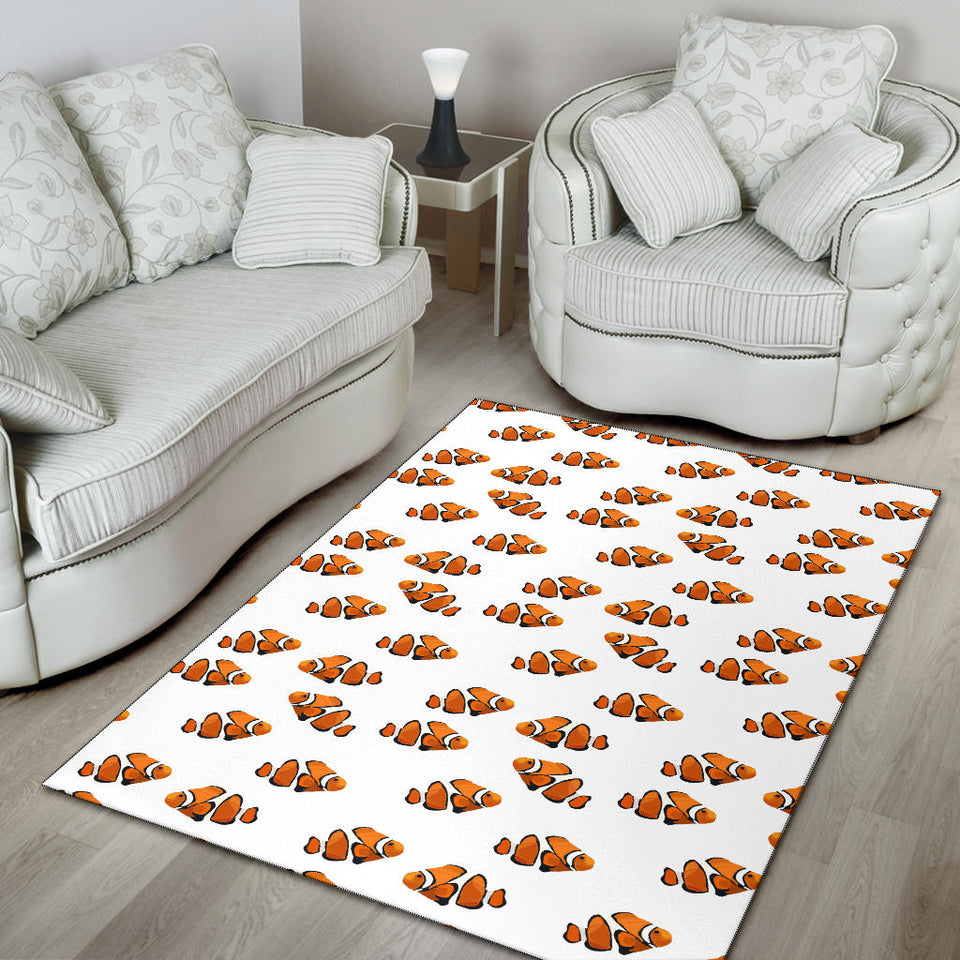 Clown Fish Pattern Print Design 03 Area Rug