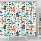 Cute Crocodile Pattern Shower Curtain Fulfilled In US