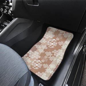 Beautiful Hexagon Japanese  Pattern Front Car Mats