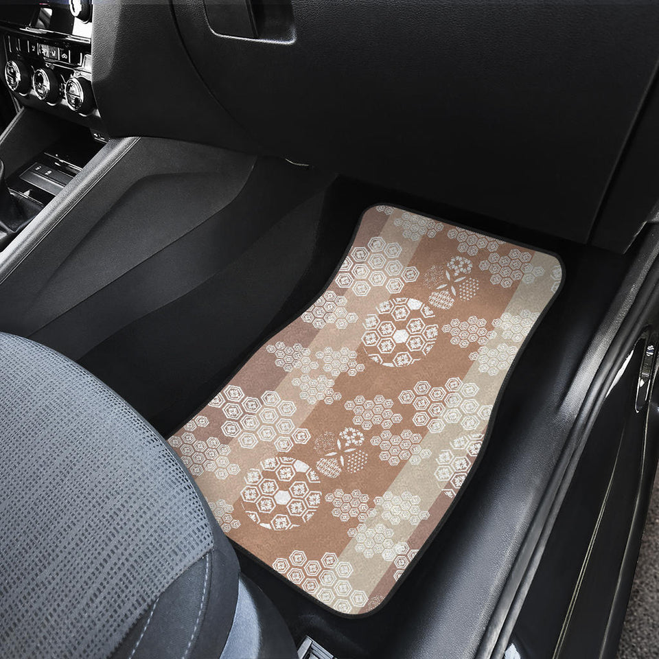 Beautiful Hexagon Japanese  Pattern Front Car Mats