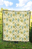 Seahorse Shell Starfish Pattern Background Premium Quilt