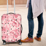 Pink Flamingos Pattern Background Luggage Covers