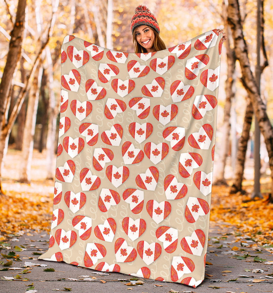 Canada Pattern Print Design 01 Premium Blanket