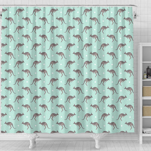 Kangaroo Pattern Background Shower Curtain Fulfilled In US