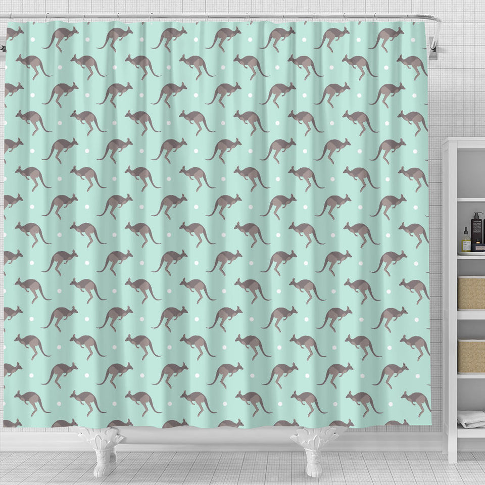 Kangaroo Pattern Background Shower Curtain Fulfilled In US