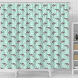 Kangaroo Pattern Background Shower Curtain Fulfilled In US