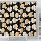 Champignon Mushroom Pattern Shower Curtain Fulfilled In US