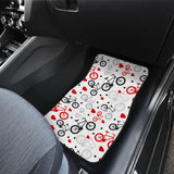 Bicycle Pattern Print Design 04 Front Car Mats