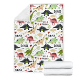 Cute Dinosaurs Pattern Premium Blanket