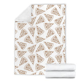Hand Drawn Pizza Pattern Premium Blanket