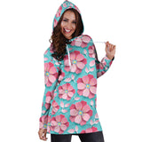 3D Sakura Cherry Blossom Pattern Women'S Hoodie Dress