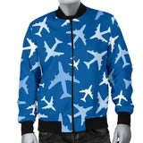 Airplane Pattern In The Sky Men'S Bomber Jacket