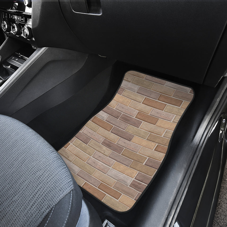 Brick Printed Pattern Print Design 01 Front and Back Car Mats