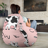 Cows Milk Product Pink Background Bean Bag Cover
