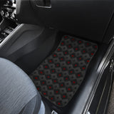 Casino Cards Suits Pattern Print Design 05 Front Car Mats