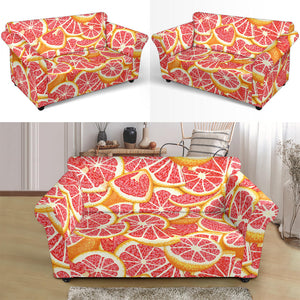 Tropical Grapefruit Pattern Loveseat Couch Slipcover