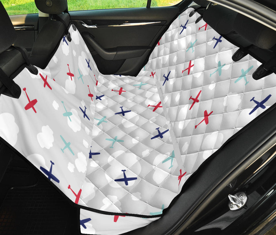 Airplane Cloud Grey Background Dog Car Seat Covers