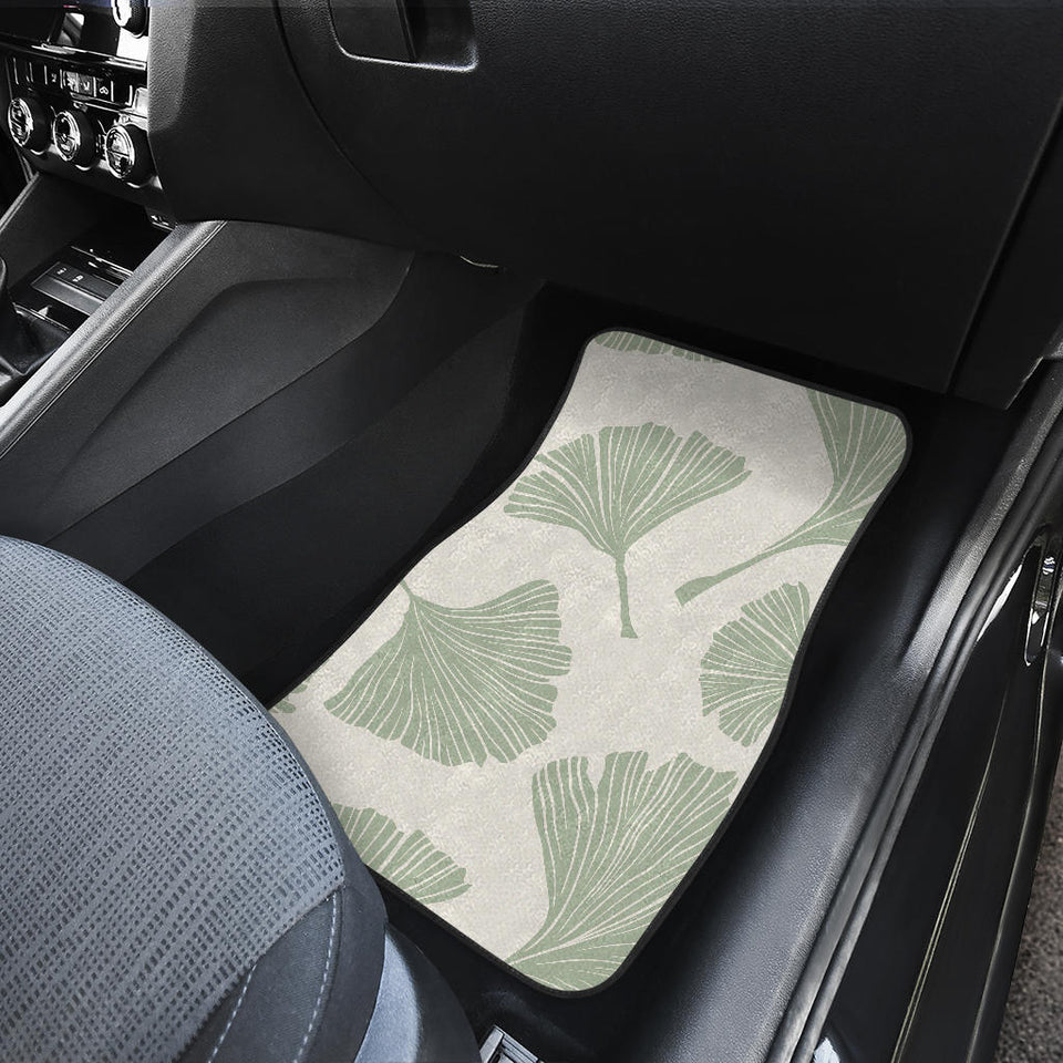 Ginkgo Leaves Pattern Front And Back Car Mats