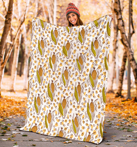 Corn Pattern Print Design 02 Premium Blanket