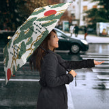 Bonsai Red Sun Japanese Pattern Umbrella