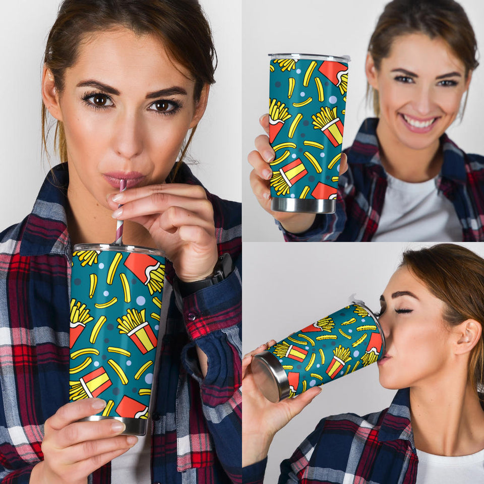 French Fries Red Paper Box Pattern Tumbler