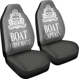 Car Seat Covers - Boat Captain And First Mate Smoke Grey