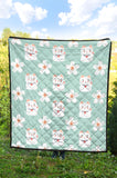 Maneki Neko Lucky Cat Sakura Premium Quilt