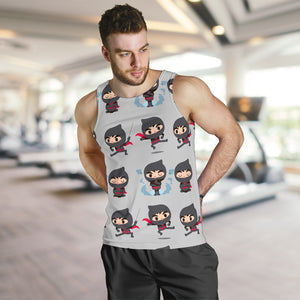 Cute ninja pattern Men Tank Top