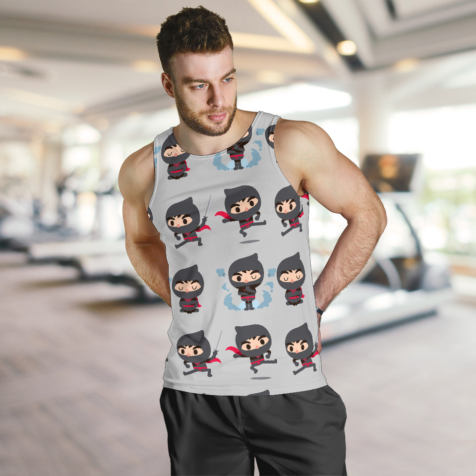 Cute ninja pattern Men Tank Top