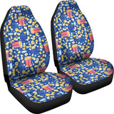 Popcorn Pattern Print Design 01 Universal Fit Car Seat Covers