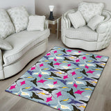Stingray Pattern Print Design 01 Area Rug