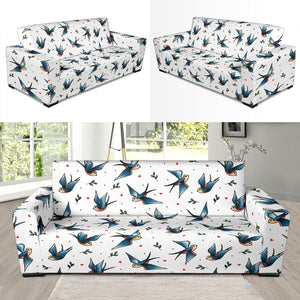 Swallow Pattern Print Design 04  Sofa Slipcover