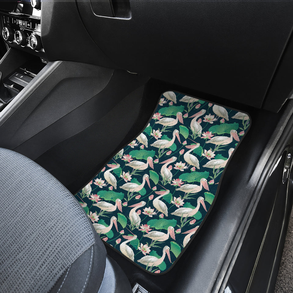 Pelican Pattern Print Design 03 Front and Back Car Mats