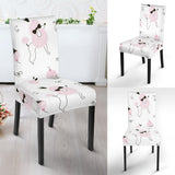 Poodle Dog Rose Cake Pattern Dining Chair Slipcover