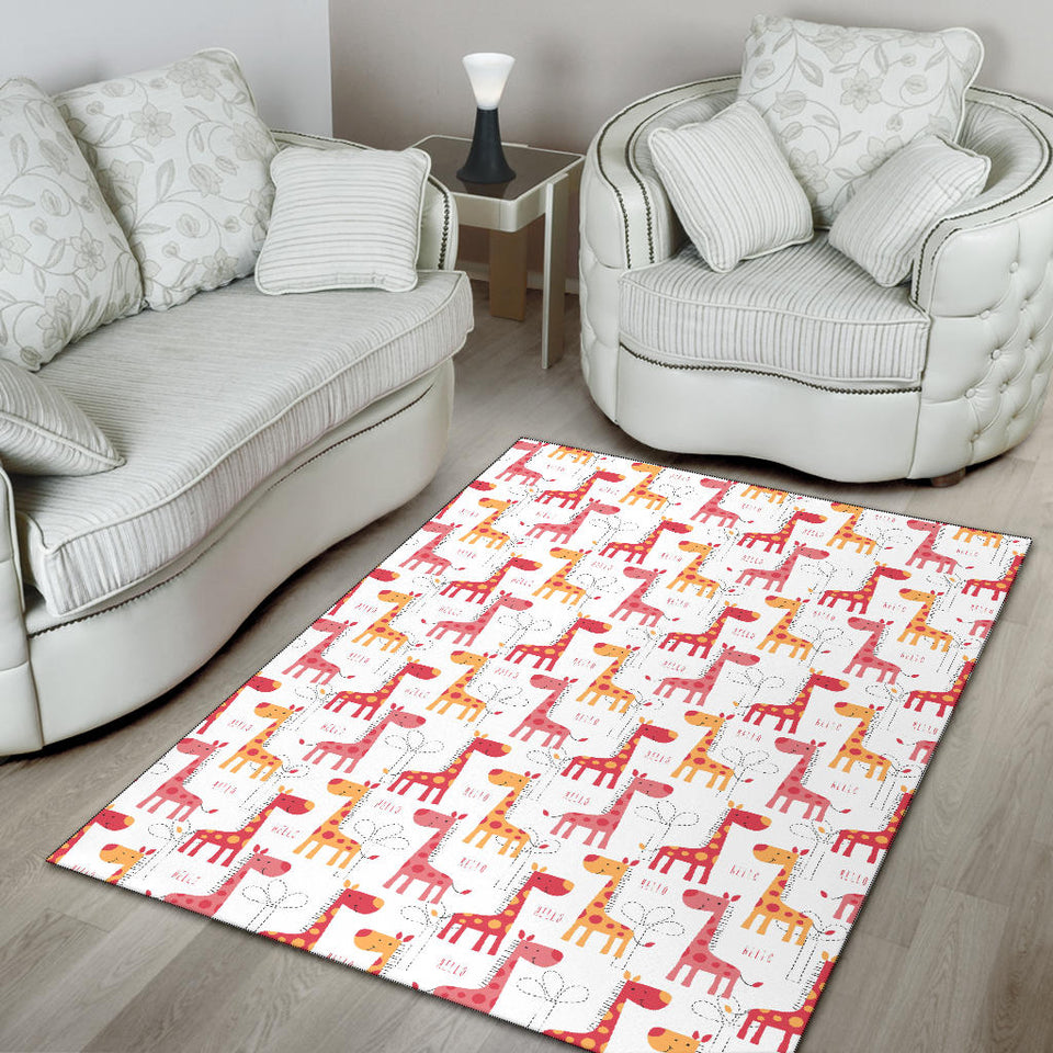 Giraffe Pattern Print Design 03 Area Rug